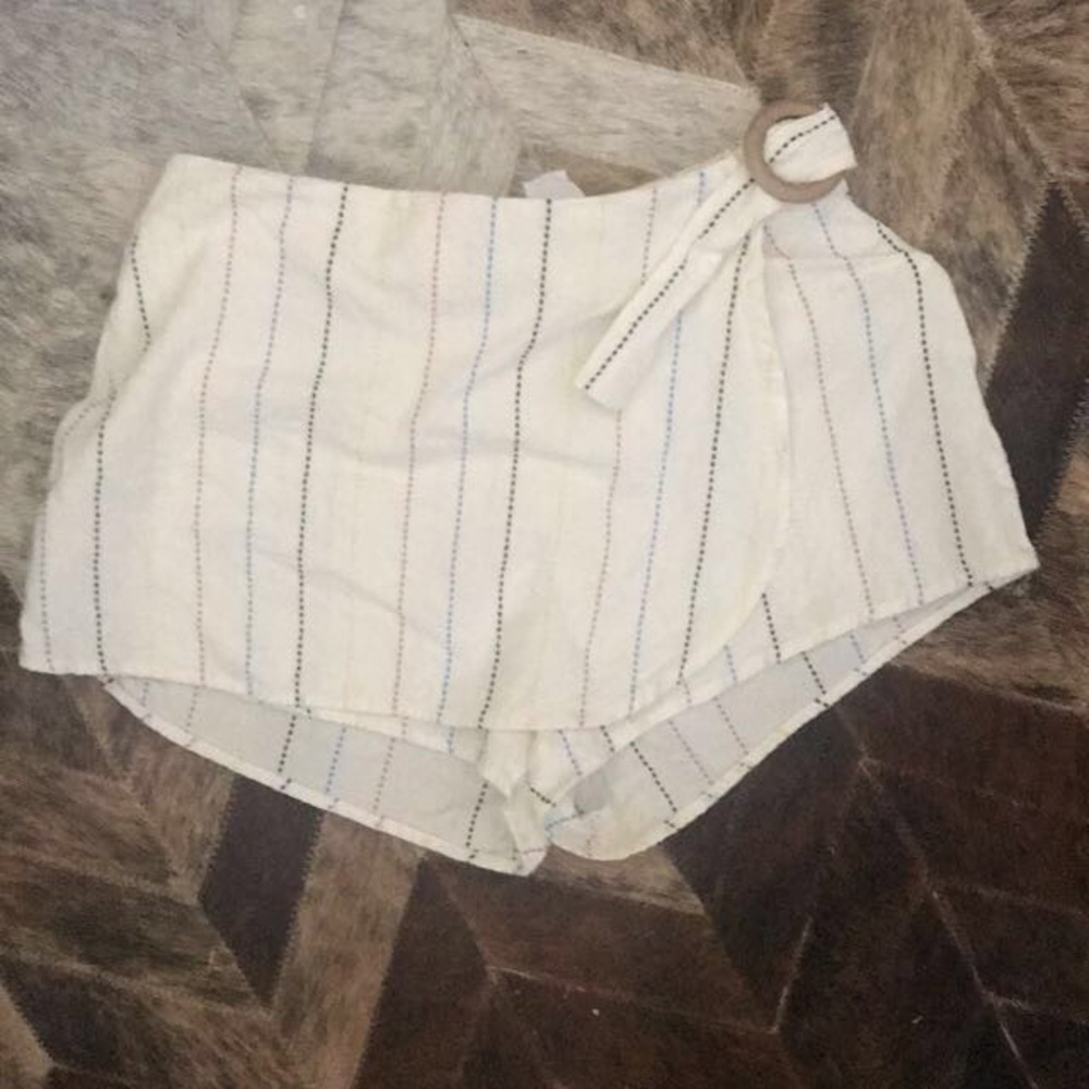 Striped Skirt Shorts